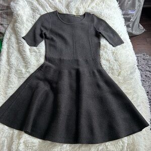 Ivanka Trump Black Textured Dress Top